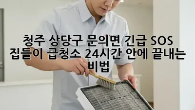 청주 상당구 문의면 긴급 SOS🚨 집들이 급청소, 24시간 안에 끝내는 비법✨